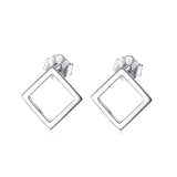 925 Sterling Silver The Diamond Shaped Stud Earring