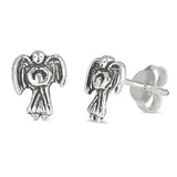 Silver Angel Stud Earrings