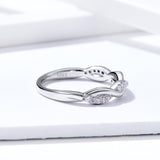 S925 Sterling Silver Only Ring White Gold Plated cubic zirconia ring