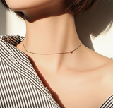 Small Silver Bean Neckband S925 Sterling Silver Necklace Fashion For Women