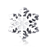 Silver Oxidized Epoxy  Snowflake Charms