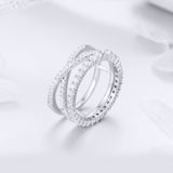 S925 sterling silver cubic zirconia rings