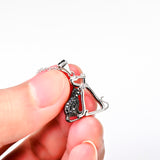Silver sweet puppy cat s pendant necklace animal cat shaped necklaces