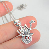 Guitar Lady Skull Pendant Necklace Hot Sale Fashion High Quality