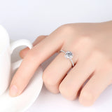 Cubic Zircon Engagement Ring Wholesale 925 Sterling Silver Two Tone Engagement Jewelry