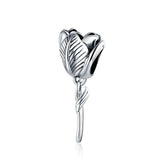 925 Sterling Silver Beautiful Flower Charm for DIY Bracelet Precious Jewelry For Women