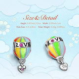 Hot Air Balloon Trip Mothers Day Gifts for Mom 925 Sterling Silver Bead Charms Fit for Bracelets, Perfect for Girlfriend