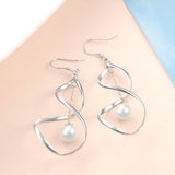 Infinite Pearl Earrings Hook Shell Pearl Drop Earring for Women Party