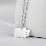 Washington State Map Necklace Of American Design Wholesale