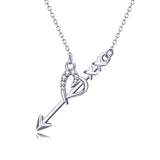 Wholesale Cupids Arrow Heart Shaped Necklace Crystal Pendant Necklace