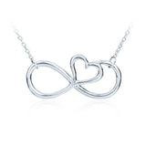 Infinite Love Symbol Necklace Valentine's Day Silver Jewelry