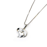 Double Heart Shaped Wholesale 925 Sterling Silver Necklace For Woman