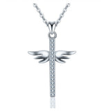 Wing Crystal Pendant Necklace