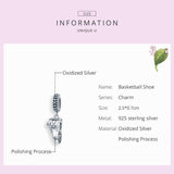 925 Sterling Silver Beautiful Shoes Beads Charm For Bracelet  Fashion Jewelry For Women and Men