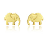 Blush Elephant Earrings 925 Sterling Silver Minimalist Jewelry With Gold Plating