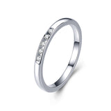 White Gold Plated cubic zirconia ring