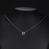 S925 Sterling Silver Korean Version Of The Full Diamond Round Pendant Necklace Female Jewelry Cross-Border Dedicated