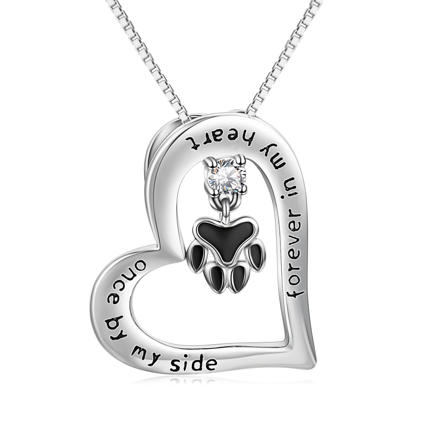 Dog Claw Love Necklace Forever In My Heart Once In My Side Necklace