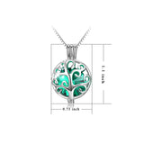 Essential Handmade Jewelry Stone Bead Hollow Cage Silver Pendants Necklace