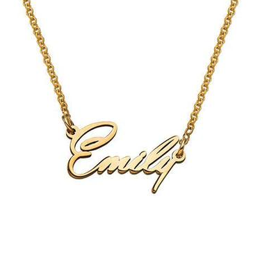 Emily Style-925 Sterling Silver Personalized Name Necklace Adjustable 16”-20” - 925 Sterling Silver OEM And Customization