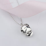 925 sterling silver skull head glowing chain pendant necklace women diy fashion jewelry making for lover gift