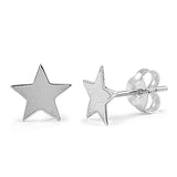Silver  Star Stud Earrings