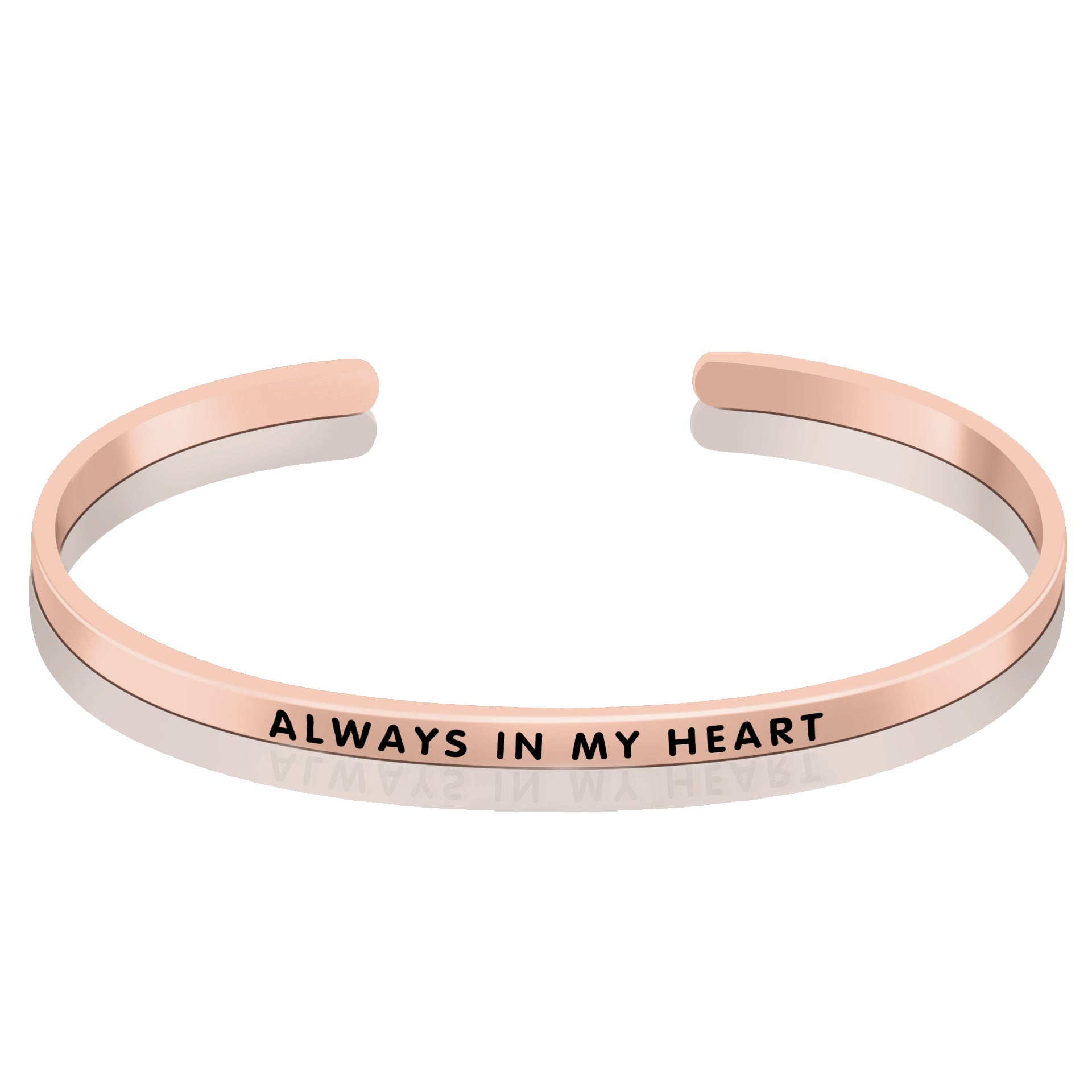 Opening Bangle ALWAYS IN MY HEART Engraved Popular Bangle