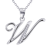 925 Sterling Silver Fashion Jewelry Woman Accessories Pendant Letter W