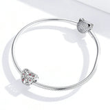 925 Sterling Silver Red Heart Life Tree Charm DIY Bracelet Precious Jewelry For Women