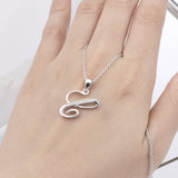 925 Sterling Silver Fashion Jewelry Woman Accessories Pendant Letter C