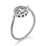 925 Sterling Silver Tree of Life Rings Precious Jewelry For Women
