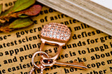Rose Gold Plating Key Lock Shape Pendant 925 Sterling Silver Wholesale Accessories