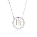 Cross-Border New Set Of Creative Diamond Sterling Silver Necklace Ladies Simple