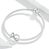 925 Sterling Silver Exquisite Infinity Symbol Charm For Bracelet  Fashion Jewelry For Women
