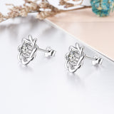 Love Knot Studs Earring Flower Shape Wedding Bride Jewelry Earrings