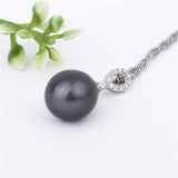 Black Pearl Love & Romance Pendant Design Mounting Jewelry
