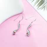 Rhodium Plating Designs 925 Sterling Silver Zirconia Earrings
