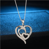 S925 Sterling Silver Creative Micro Inlay Love Mother I Love You Necklace Female Jewelry Accessories Cross-Border Exclusive