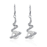 S925 Sterling Silver Creative Personality Wild Micro-Set Spiral Bead Earrings Jewelry Earrings Cross-Border Exclusive