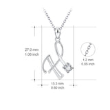 H Customized Necklace 925 Sterling Silver Word design Charm Necklace