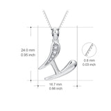 Alphabet Initial Silver Letter Necklaces for Women Hot Selling Fashion Cross Necklace 26 Letter
