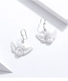 925 Sterling Silver Baby Angel Stud Earrings Fashion Wedding Jewelry For Gift