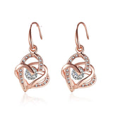 S925 Sterling Silver Creative Micro-Inlaid Fashion Personality Love Earrings Jewelry Cross-Border Exclusive