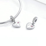 925 Sterling Silver Flying Dandelion Heart Charm For Bracelet  Fashion Jewelry For Women