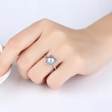 Freshwater Pearl Ring Wholesale 925 Sterling Silver Black Pearl Jewelry
