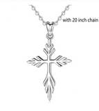 925 Sterling Silver Cross Pendant Necklace For Men Women Angel Caller Fine Cross Silver Jewelry for dropshipping
