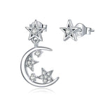 Stars and Moon Asymmetry Stud Earrings