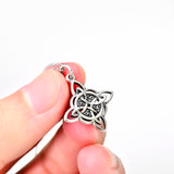 Silver Chinese Knot Pendant Necklace Retro Jewelry Wholesale