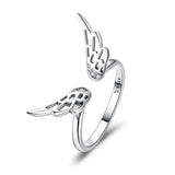 elf wings oxidized cubic zirconia ring