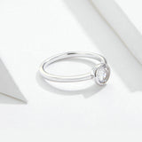 Finger Ring 925 Sterling Silver Minimalist Girlfriend Engagement Wedding Ring